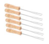 Hohopeti 6 Pezzi Forchette Fonduta Telescopiche Multifunzione Utensili Leggeri per Mescolare Cioccolato Formaggio Frutta e Mini Facili da Barbecue