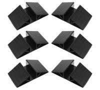 Hohopeti 6 Pezzi Rinforzo Angolare Del Cancelletto Per Supporto Triangolare Per Cancelletto Kit Rinforzo Per Staffe Per Cancello in Legno Abs Black