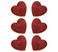 Hohopeti 6 Pezzi Spille a Forma di Cuore Rosso 6 Pezzi, Spilla Bottone dell'Amore per Donna, Accessori per la Festa degli Innamorati, Spille Decorative per Borse, Abbigliamento e Bomboniere