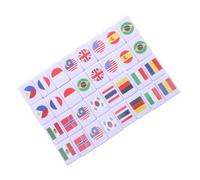 Hohopeti 64 Pezzi Mahjong Bandiera Nazionale Gioco da Tavolo Portatile per Giocatori Puzzle Abbinamento Tessere per Viaggi Feste e Tavolo da Caffè