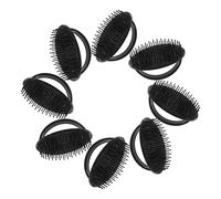 Hohopeti 8 pezzi Spazzola Massaggiante Capelluto in Silicone Nero Shampoo Scrubber Ergonomico per Massaggio e Esfoliazione del Capelluto Adatta Capelli Lunghi e Corti Uso Manuale in Doccia