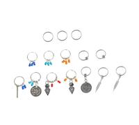 Hohopeti Accessori per Dreadlock Anelli per Chioma e Decorazioni Trecce Set da 15 Pezzi, Design Semplice in Metallo, per Acconciature alla Moda e Intrecci Femminili