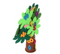 Hohopeti Albero in Tessuto con Numeri e Frutta Kit Creativo da Montare Senza Taglio Gioco Montessori per Riconoscimento Numerico e Decorazione Bacheca Classe