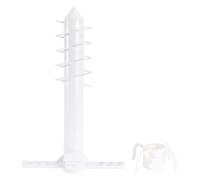 Hohopeti Ancoraggio per Ombrellone da Spiaggia 2 Pezzi Accessorio di Fissaggio a Vite in ABS Bianco Base Stabile per Ombrelloni da Esterno Adatto per Sabbia Terreno Smosso e Giardino