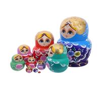 Hohopeti Bambole Russe Impilabili in Legno Decorazione Floreale Fatta Mano Design Dieci Strati Giocattolo Educativo e Complemento d Arredo Raffinato per Collezionisti e Casa