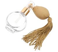 Hohopeti Bottiglietta Profumo Ricaricabile in Vetro, Atomizzatore Vintage con Bulb e Nappe, Spruzzo Regolabile, Formato Tascabile per Profumo Pesca