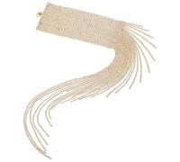 Hohopeti Bracciale Avvolgente Donna Cristalli e Frange Brillanti Oro | Rame e Cristalli, Vestibilità Confortevole, Uso come Polso o Caviglia, Stile Delicato e Luminoso