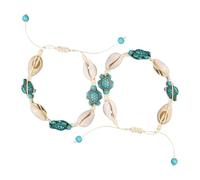 Hohopeti Braccialetto Boho Mare Conchiglie e Tartaruga, Set 2 Pezzi Bracciali Estivi a Tema Marino, Versatile Come Cavigliera Per Vacanze Sulla Spiaggia