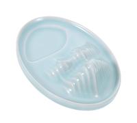 Hohopeti Ceramic Calligraphy Ink Dish with Brush Rest Versatile Multi-purpose Ink Plate for Chinese Painting Writing and Student Use Elegant Design