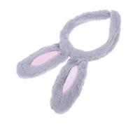 Hohopeti Cerchietto Orecchie Coniglio Grigio in Morbido Peluche Accessorio Capelli Donna per Feste Pasqua Compleanni e Cosplay