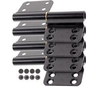 Hohopeti Cerniere per Porte Interne Bagno 4 Pezzi in Lega di Alluminio Nera, Cerniere per Porta Residenziale per Impieghi Gravosi, Sostituzione e Riparazione Porte Apertura Interna