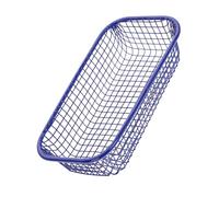 Hohopeti Cestino da Scrivania in Ferro Battuto Piccolo Design Rete per Organizzazione Multiuso in Cucina Ufficio e Soggiorno Contenitore Compatto Portaoggetti Elegante Blu Scuro