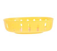 Hohopeti Cestino Porta Snack e Frutta da Tavolo Drenaggio, Grande Capacità in Plastica Gialla, Contenitore Multifunzionale per Cucina e Soggiorno, per Casa e Hotel