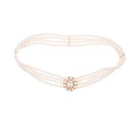 Hohopeti Cintura da Donna e Valorizza la Figura Perle Artificiali e Lega di Zinco Comoda da Indossare Elegante Cintura Gioiello Bianca per Abiti da Sposa per Matrimoni