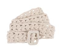 Hohopeti Cintura da Donna in Cotone Tessuta a Mano Stile Macramè Semplice ed Elegante Cintura Estiva Decorativa per Abiti Accessorio Versatile e Distinto per Look Chic