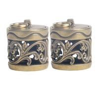 Hohopeti Ciondolo Diffusore di Aromi in Rame Intagliato, Set 2 Pezzi, Scatola Pendente Decorativa per Aromaterapia, Accessorio Aromatico Fai da Te per Borse e Casa, Lanterna Profumata