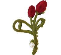 Hohopeti Clip Artiglio Resistente e Pratica per Chioma Grandi a Forma di Tulipano in Velluto Lega per Chioma Spessi, per Uso Quotidiano e Occasioni Eleganti
