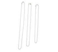 Hohopeti Collana a Catena D'argento per Uomo 3 Pezzi, Set Collane a Maglie Sottili 2mm in Metallo Placcato, Lunghezze 18-20-22 Pollici, Accessorio Moda per Feste, Compleanni e Appuntamenti