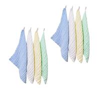 Hohopeti Comodo Set Di Asciugamani Per Neonati 8 Asciugamani Quadrati Puri Per Neonati Morbidi Assorbenti Traspiranti Multiuso Come Salviette Per Il Viso E Il Ruttino