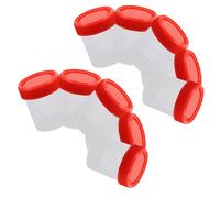 Hohopeti Contenitori per Campioni 60ml Tappi a Vite in Plastica, Set da 10 Pezzi, Tazze per Raccolta Urina e Feci per Uso Medico e Laboratorio, Contenitori Coperchio Antiperdita Adatti