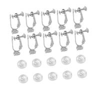 Hohopeti Convertitori per Orecchini Clip Argento Placcato Base per Orecchini Fai da Te Clip Painless per Orecchie Non Forate Accessori per Trasformare Eleganti