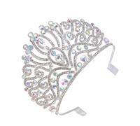 Hohopeti Coroa Noiva Cristallo con Accessorio per Cerimonie e Feste per Sposi e Damigelle