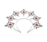 Hohopeti Corona da Dea Maria Strass Cerchietto Greco Vintage per Accessori da Festa Copricapo da Carnevale per Donne Cerchietto da Regina per Cosplay e Feste Tema