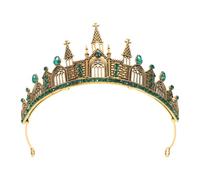 Hohopeti Corona Gotica in Cristallo e Lega per Donne, Testata Elegante Stile Dark Royal per Cosplay e Prom, Look Sontuoso Dettaglio Artigianale