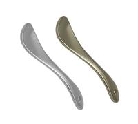 Hohopeti Cucchiaio per Maschera Viso in Lega di Zinco, Set 3 Pezzi (2 Oro + 1 Argento), Spatola Cosmetica per Trucco e Skincare, Riutilizzabile, Leggero, per Uso Domestico, Viaggio