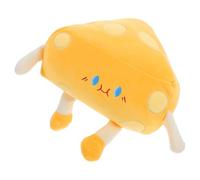 Hohopeti Cuscino a Forma di Formaggio Morbido in Peluche 20X10X20 CM Cuscino Decorativo Accogliente per Divano Auto e Pisolino Complemento D’Arredo Kawaii per Casa e Ufficio