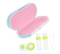 Hohopeti Custodia per Occhiali e Lenti a Contatto Doppio Strato, Scatola Professionale Resistente in Pu Specchio, Portatile per Viaggi e Uso Esterno