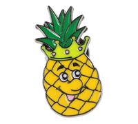 Hohopeti Cute Pineapple Enamel Lapel Pin Lightweight Metal Brooch For Backpacks Jackets And Hats Accessory For Pineapple Shirt Day And