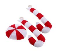 Hohopeti Decorazione Natalizia per Auto Kit Corna con Naso e Bastoncini Zucchero in Tessuto Resistente Facile da Installare Accessori Natalizi per Auto Addobbi Festivi per Strada