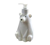 Hohopeti Dispenser di Sapone a Pressione Piccolo in Plastica Sicura Flacone per Lozione Design Orso Polare Portatile e Riutilizzabile per Bagno e Cucina Contenitore per Liquidi da