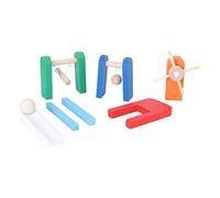 Hohopeti Domino Legno Educativo per Blocchi Colorati Resistenti Montessori per Sviluppo Intellettuale e Coordinazione Occhio Mano Didattico per Prima