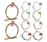 Hohopeti Elastici per Chioma 10 Pezzi Accessori per Chioma Bambine Motivo Dinosauro Decorazioni Elastiche Colorate Ragazze Elastici Resistenti e Delicati sulla Pelle per Uso Quotidiano e