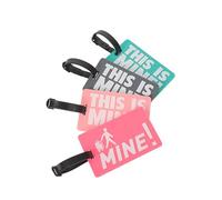 Hohopeti Etichette per Bagagli in PVC Set da 4 Pezzi Colorate Etichette Identificative Morbide e Resistenti per Valigie e Zaini per Viaggi Aerei Crociere e Vacanze