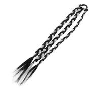 Hohopeti Extension Treccia Sintetica Colorata con Elastici Coda di Cavallo Preintrecciata con Fili Tinti Accessorio Capelli per Ragazze e Stile Morbido e Grintoso con Riflessi