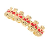 Hohopeti Eye Skull Teeth Caps Hip Hop Jewelry for Men Women Halloween Rapper Accessories with Six Teeth Single Row Mouth Grills