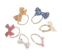 Hohopeti Fasce per Chioma per Bambina Fiocco in Cotone, Set da 6 Pezzi, Accessori per Neonate Comodi e Decorativi, per Foto e Uso Quotidiano