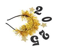 Hohopeti Fascia Capodanno con Numeri Dorati e Stelle Cerchietto Party Unisex per Adulti e Teen Accessorio Leggero e Confortevole per Festività e Decorazioni Happy Year