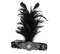Hohopeti Fascia per Chioma Anni 20 Piume e Strass, Cerchietto Vintage da Donna per Cocktail Party, Matrimoni e Feste a Tema Charleston, Accessorio Elegante Stile Ruggenti