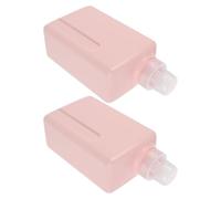 Hohopeti Flaconi Dispenser Quadrati 2 Pezzi 1000Ml in Plastica Ricaricabili per Detersivo Bucato Ammorbidente e Lozione Dosatore Preciso e Salvaspazio per Uso Domestico e Viaggi