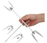 Hohopeti Forchetta per Pollo Arrosto in Acciaio Resistente 25Cm Forchetta per Friggitrice ad Aria e Griglia Accessorio per Barbecue Rotazione Automatica Compatibile la Maggior Parte dei