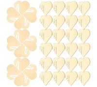 Hohopeti Forma di Cuore Segnabicchieri Etichette per Bevande DIY Scrivibili in Acrilico, 50 Pezzi, Oro, Resistenti All'usura, Leggeri e Portatili, per Bar e Feste