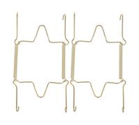 Hohopeti Ganci a Molla a U in Metallo Inox 2 Pezzi per Espositore Piatti da Parete, Portapiatti Decorativi Multiuso per Cucina, Supporti Resistenti senza Chiodi per Arredamento Casa