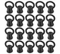 Hohopeti Ganci da Soffitto M10 per Lampadari a Sospensione 20 Pezzi in Ferro Nero, Ganci ad Occhiello per Carichi Pesanti, Ferramenta per Fissaggio Plafoniere da Interno, Supporto Stabile