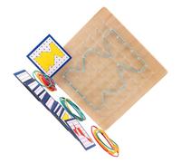 Hohopeti Geoboard in Legno Montessori Educativo con Carte Creative e Elastici Resistenti Gioco Didattico per Scuola Elementare per Sviluppo Motricità e Immaginazione Spaziale