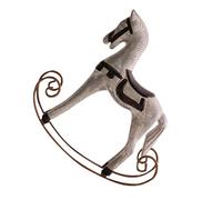 Hohopeti Giocattolo Cavallo Dondolo in Legno Sicuro e Resistente Decorazione Vintage Creativa per Casa per Ambienti Accoglienti
