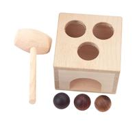 Hohopeti Giocattolo in Legno per Bambini Palline Colorate da Battere, Gioco Educativo Precoce Montessori per Sviluppo Coordinazione Occhio-Mano e Abilità Sociali, Set Classico 0,65 kg